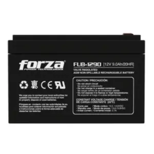 Batería Forza FUB-1290 Sellada 12V/9Ah Recargable AGM Sin mantenimiento
