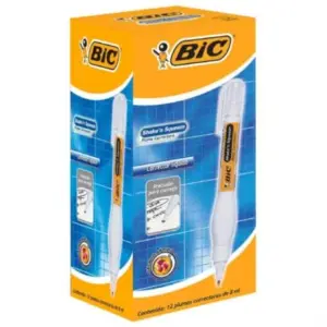 Corrector Líquido BIC Shake n Squeeze Tipo Pluma 8ml C/12 Pzas