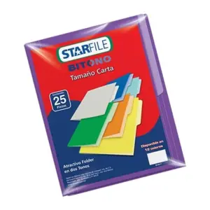 FOLDER BITONO MAPASA T.CARTA MORADO C/25