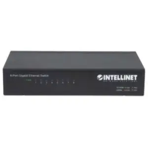 Switch Intellinet Escritorio Ethernet Gigabit 8 Puertos Color Negro