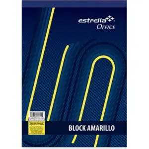 Block Estrella Carta Amariillo Raya 50 Hjs