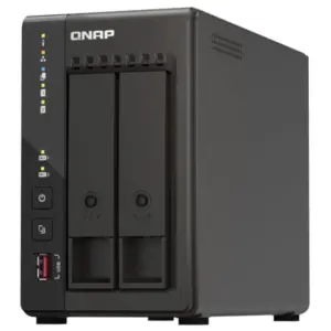 Unidad Almacenamiento NAS QNAP CPU Celeron J6412 Quad Core 2.6Ghz 8GB RAM RJ45 2.5GbE 2 Bahias 3.5 Linux Sin Discos