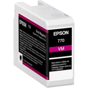 Tinta Epson UltraChrome PRO10 T770 25Ml Color Vivid Magenta