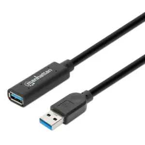 Cable MANHATTAN USB V3.2 Ext. Tipo A 10.0M Negro 5Gbps