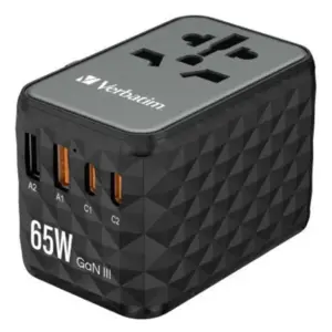 Adaptador Verbatim Universal de viaje UTA-05 GaN III 65 W