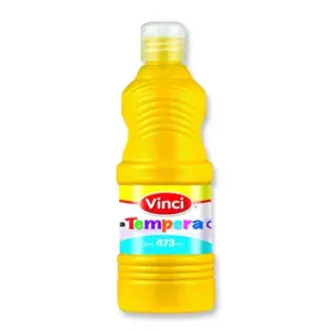 Pintura tempera vinci 473 ml amarillo limón
