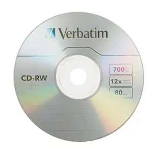 Disco Compacto Verbatim Rw 80MIN 700MB 12X Spndl C-25