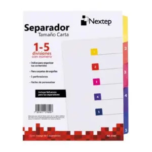 Seprador Economico Nextep 5 Divisiones Con Numero