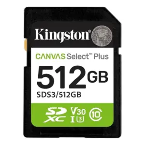 Memoria Flash Kingston Canvas Select Plus 512GB SD UHS-I Clase 10
