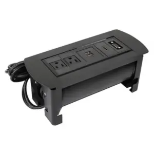 Caja de Conexión Manhattan para Mesa C/Enchufe USB/HDMI/VGA Color Negro