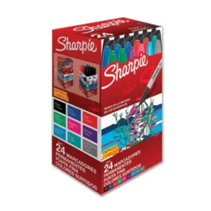 Marcador Sharpie Exhibidor Punta Fina Colores Surtidos C/24 Pzas