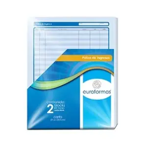POLIZA INGRESO EUROFORMAS CARTA 50H C/2 BLOCKS