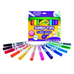 Plumones Crayola JumboTips con 12 piezas