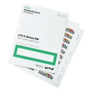 Paquete de etiquetas de codigo de barras HPE LTO-9 Ultrium RW