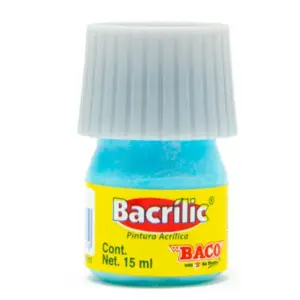 PINTURA BACO ACRÍLICA AZUL PASTEL 15ML C/10