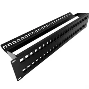 Panel de Conexión Red Nexxt Solutions para Rack de 78 Puertos Keystone Jack RJ45 Esmalte Negro