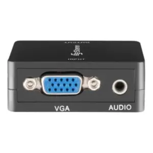 Convertidor Steren VGA a HDMI Soporta Full HD 1080p Color Negro