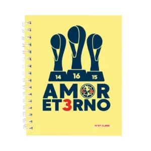 Libreta Dietrix First Class pasta dura doble arillo 80 hojas raya Club America modelo amor eterno