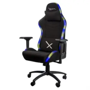 Silla Gamer Xzeal XZ15 RGB Tela Foam Reclinable 180° Base metal Piston clase 4 150Kgs Brazos4D Negro