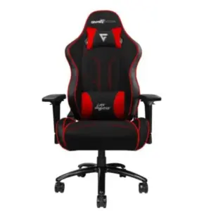 Silla Game Factor CGC600 Tela Reclinable con Descansa Brazos 4D Estrella Metálica Color Rojo-Negro