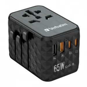 Adaptador Verbatim Universal de viaje UTA-05 GaN III 65 W
