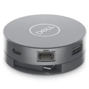 Adaptador Dell 6 en 1 USB-C USB/HDMI/DP/RJ45 8W Color Plata