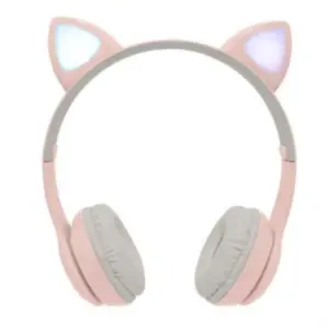 Diadema Perfect Choice Catto Inalámbrica con Luz para Niños Color Rosa