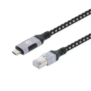 Cable USB-C Manhattan V3.2 a RJ45 2M 5 Gbps Cat6 1 Gbps