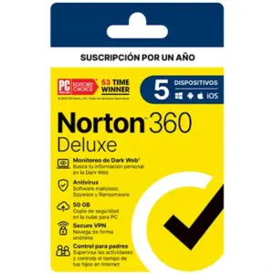 Licencia Antivirus Norton 360 Deluxe 1 Año 5 Dispositivos 21443401