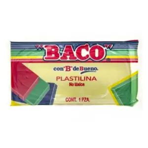 PLASTILINA BACO MARQUETA 180GRS COLOR AMARILLO PASTEL