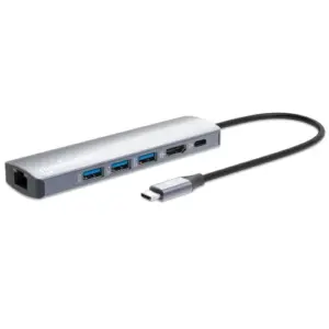 Estacion Docking USB-C MANHATTAN con Hub 6 en 1