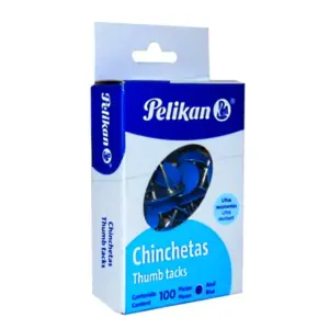 Chincheta Pelikan Azul C/100