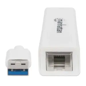 Adaptador Manhattan Súper Velocidad USB 3.0 a RJ-45 GB Ethernet Color Blanco