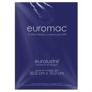 Papel Lustre Euromac 50x70" Azul Marino 25 Hojas