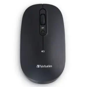 Mouse VERBATIM Inalambrico Recargable Multidispositivo USB-C a USB-A - Negro