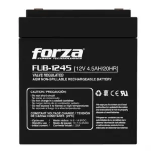Batería Forza FUB-1245 Sellada de Plomo-Ácido Recargable 12V 4.5Ah AGM Sin Mantenimiento Negro