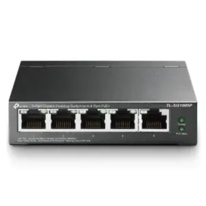 Switch no administrable Omada de Tp-link de 5 puertos 10/100Mbps con 4 puertos PoE+