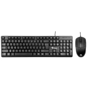 Kit Teclado y Mouse Stylos Tech Alámbrico 105 Teclas Conexión USB Color Negro