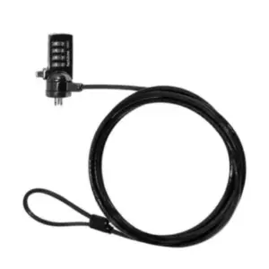 Candado de Seguridad TechZone con Combinación Tipo T Cerradura de 4 dígitos Acero Inoxidable Recubierto de Vinil