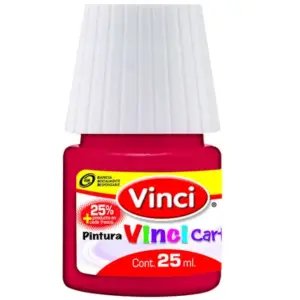Pintura cartel vinci 25 ml rojo carmesi - 56 caja c/10 piezas