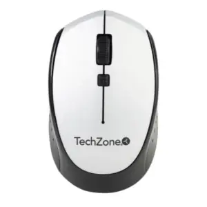 Mouse Inalambrico TechZone Optico 800 a 1600 DPI Ajustable 4 Botones Ambidiestro Win/MAC Color Plata