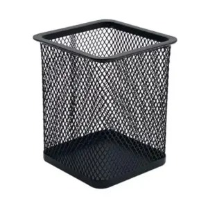 Porta Lapices Nextep Cuadrado Mediano Malla Metalica 8x8x9.7cms