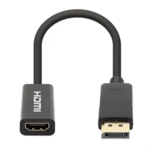 Adaptador Manhattan DisplayPort-M a HDMI-H 4K-60Hz Color Negro