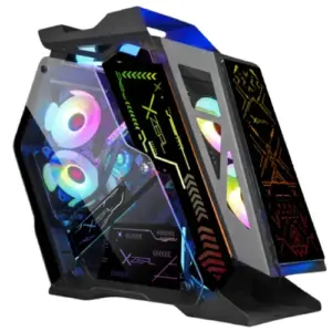 Gabinete Gamer Micro Tower Xzeal IR02 M-ATX Panel Izq -Der Vidrio Metal USB1.0/USD3.0 /3.5mm 4ARGB Fans 1HUB Negro RGB