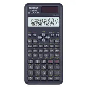 Calculadora Cientifica Casio mas de 400 funciones FX-991MS-2 para preparatoria y universidad negra 2 lineas SVPAM