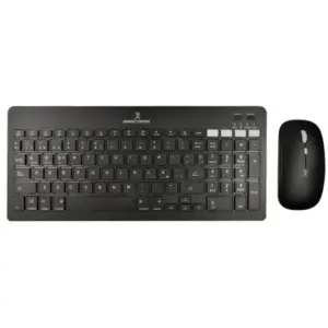 Kit Perfect Choice Teclado+Ratón 2.4Ghz+Bluetooth Recargable USB-C/USB-A Zebrary Negro