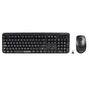 Kit TechZone Inalambrico Nifty Mouse y Teclado Estilo Retro Mouse 800 1200 600 Dpi 4Botones