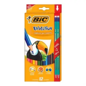 Colores BIC Evolution Mina 3mm Estuche C/12 Pzas
