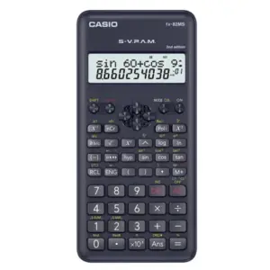 Calculadora Cientifica Casio 240 funciones FX-82MS-2 para primaria y secundaria negro 2 lineas de visualizacion SVPAM