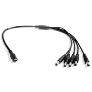 Divisor de Energía Saxxon para 5 Cámaras/1 Conector Hembra + 5 Conectores Macho/2.1mm